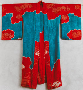 Koi Antique Silk Vintage Juban Kimono