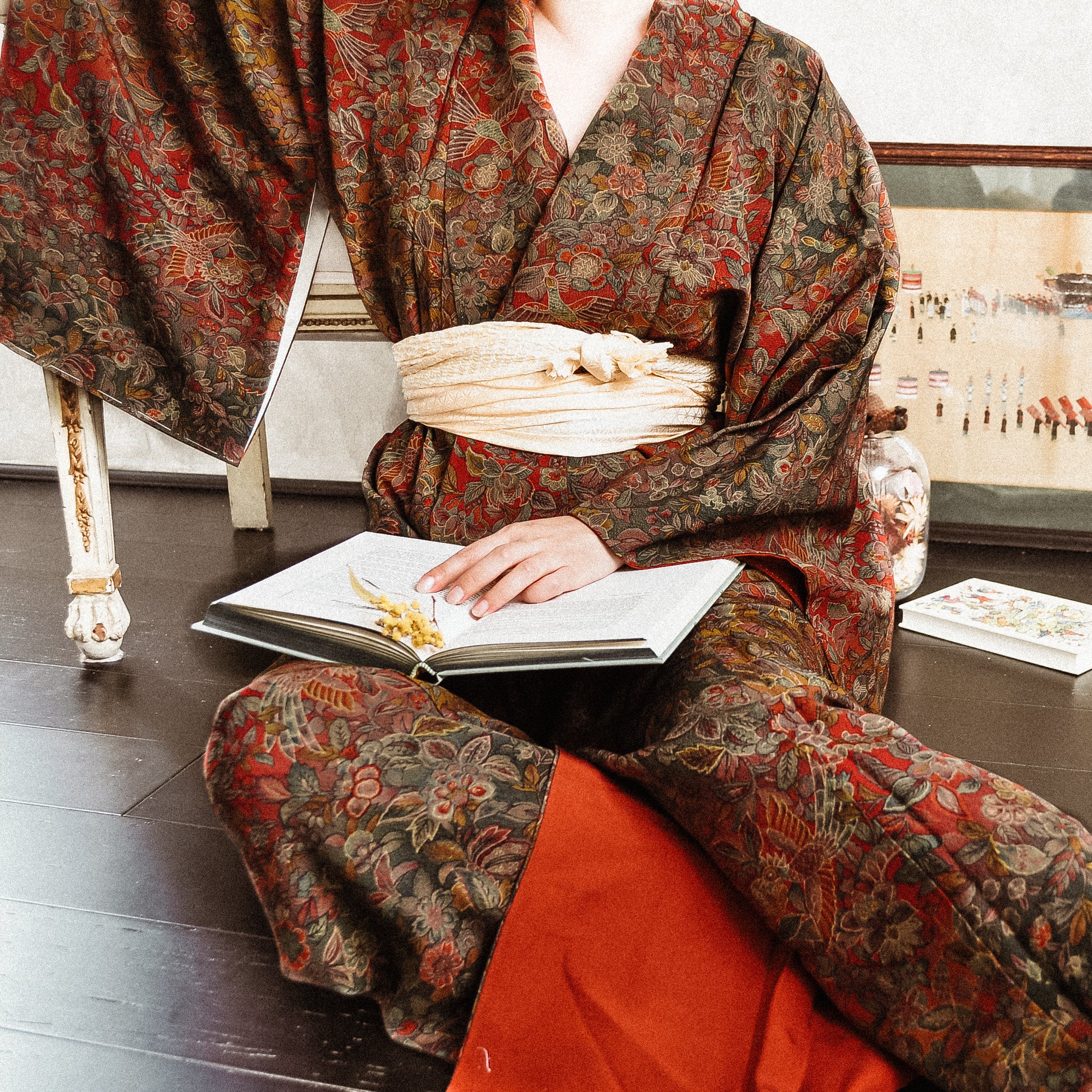 Solsequier 70S Vintage Liberty Print Kimono Robe