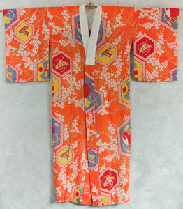 Le festival Plum Blossom Pattern Antique vintage Juban Kimono