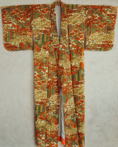 Eyes like Deep Lake 80s Vintage Kimono Robe