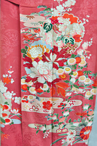 Rosy Cloud Antique Silk Vintage Kimono Robe