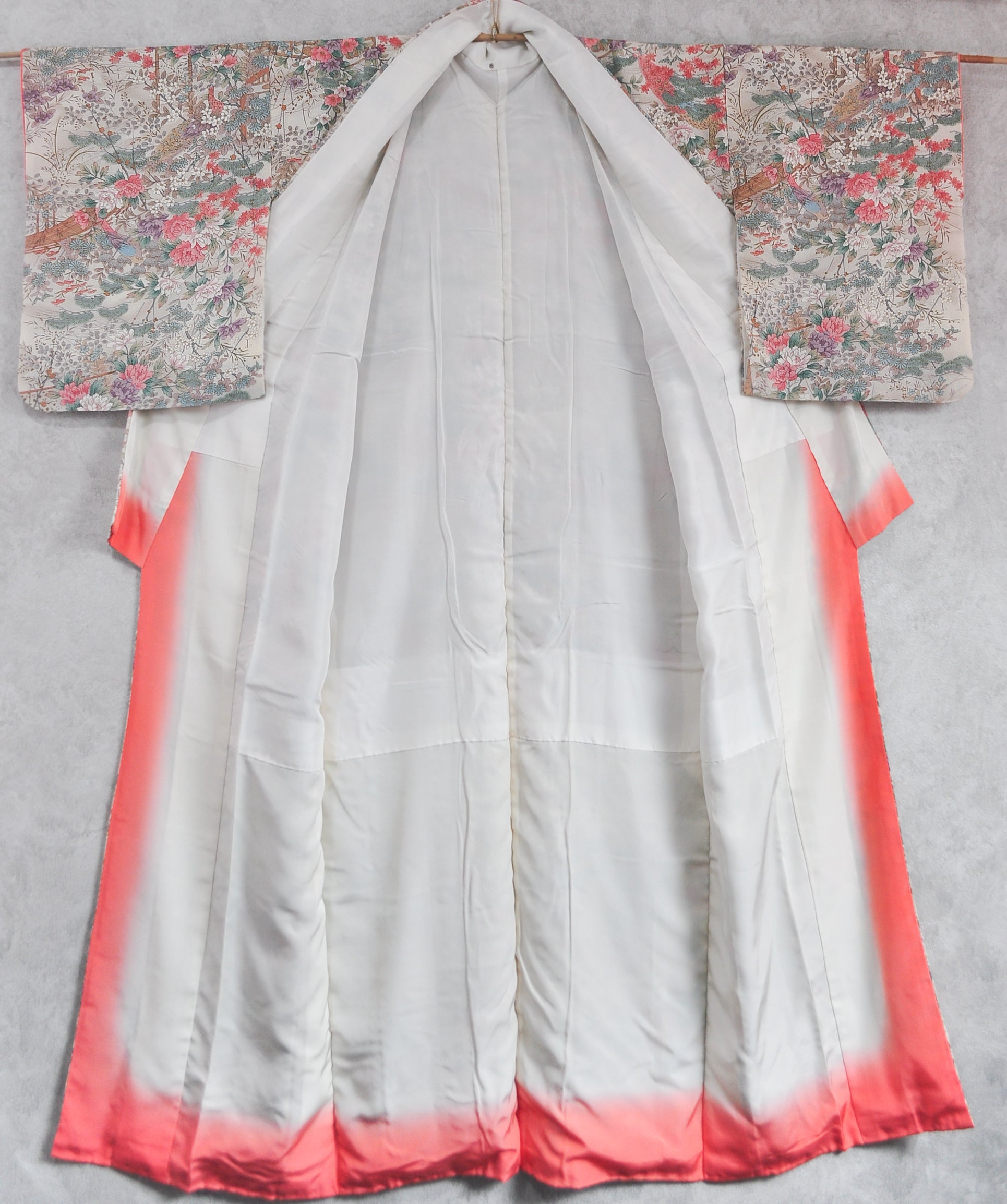 Four Seasons Silk Chirimen Vintage Kimono