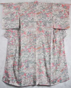 Four Seasons Silk Chirimen Vintage Kimono