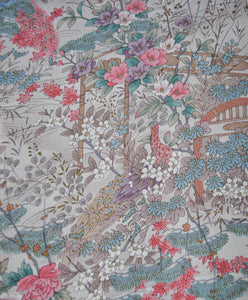 Four Seasons Silk Chirimen Vintage Kimono