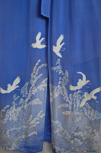 Catch the Wave 40s Antique Embroidery Vintage Usumono Summer Kimono